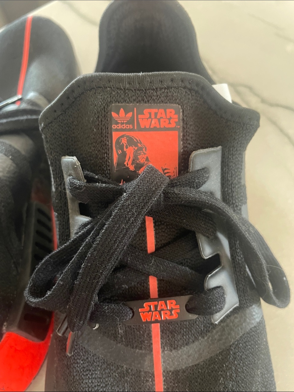 ADIDAS MENS NMD_R1 Darth Vader SZ 11 STAR WARS  Black & Red Sneakers
